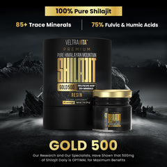 VELTRAVITA Shilajit Resin Gold 500 back label