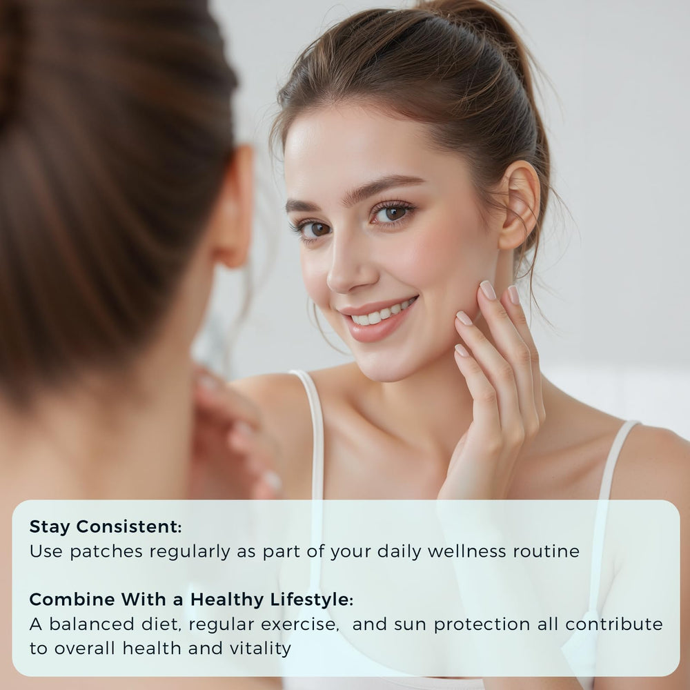 Illustration of patch application on the skin