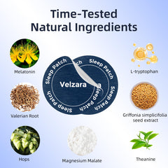 Velzara Sleep Patch applied to clean dry skin for sleep support