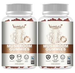 Front view of Vemluta 2-Pack 5000MG Mushroom Gummies