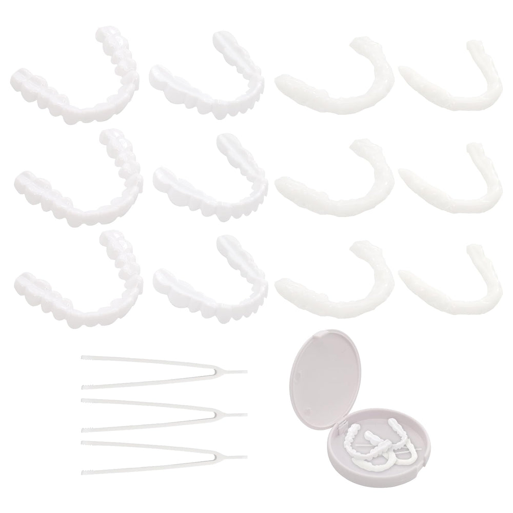 Three sets of snap on veneers for instant smile