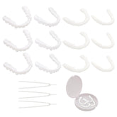 Three sets of snap on veneers for instant smile