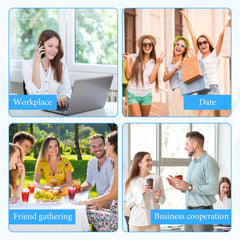 Close-up of realistic veneers on teeth