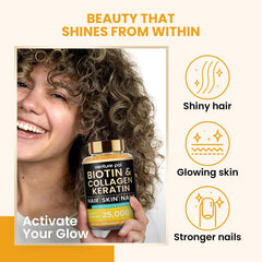 Product packaging and 60-count bottle on display