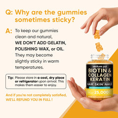 Box and bottle of Venture Pal Biotin Gummies together