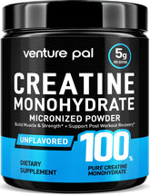 Venture Pal Creatine Monohydrate powder container on a white background