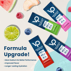 Back panel of electrolyte powder packet with usage notes