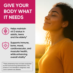 Graphic highlighting bone, immune, and energy benefits