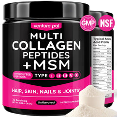 Venture Pal Multi Collagen Powder container with scoop