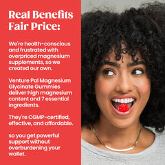 Venture Pal packaging box and bottle for magnesium gummies