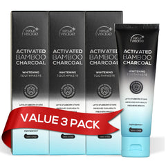 Venus Visage charcoal toothpaste 3-pack front view