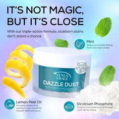 Step-by-step usage image for Venus Visage Dazzle Dust Whitening Powder