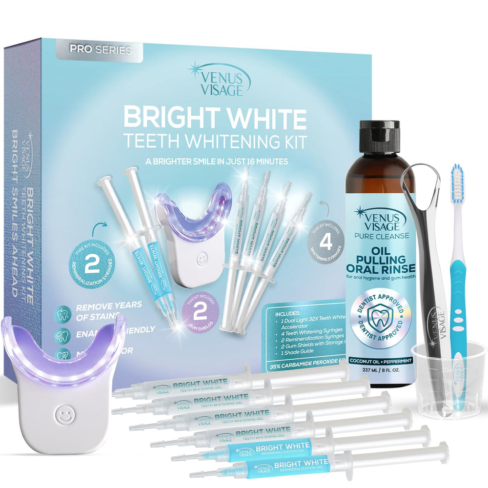 Venus Visage teeth whitening kit with LED device and trays