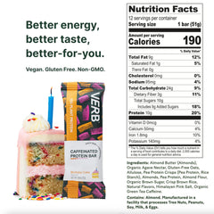 Verb Energy Bar Birthday Cake close-up highlighting soft chewy texture