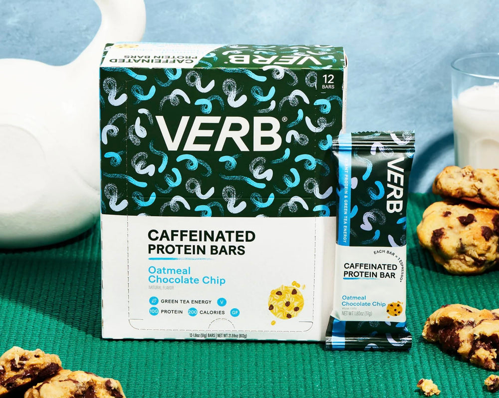 Verb Energy Bar green tea ingredient shot highlights clean caffeine.