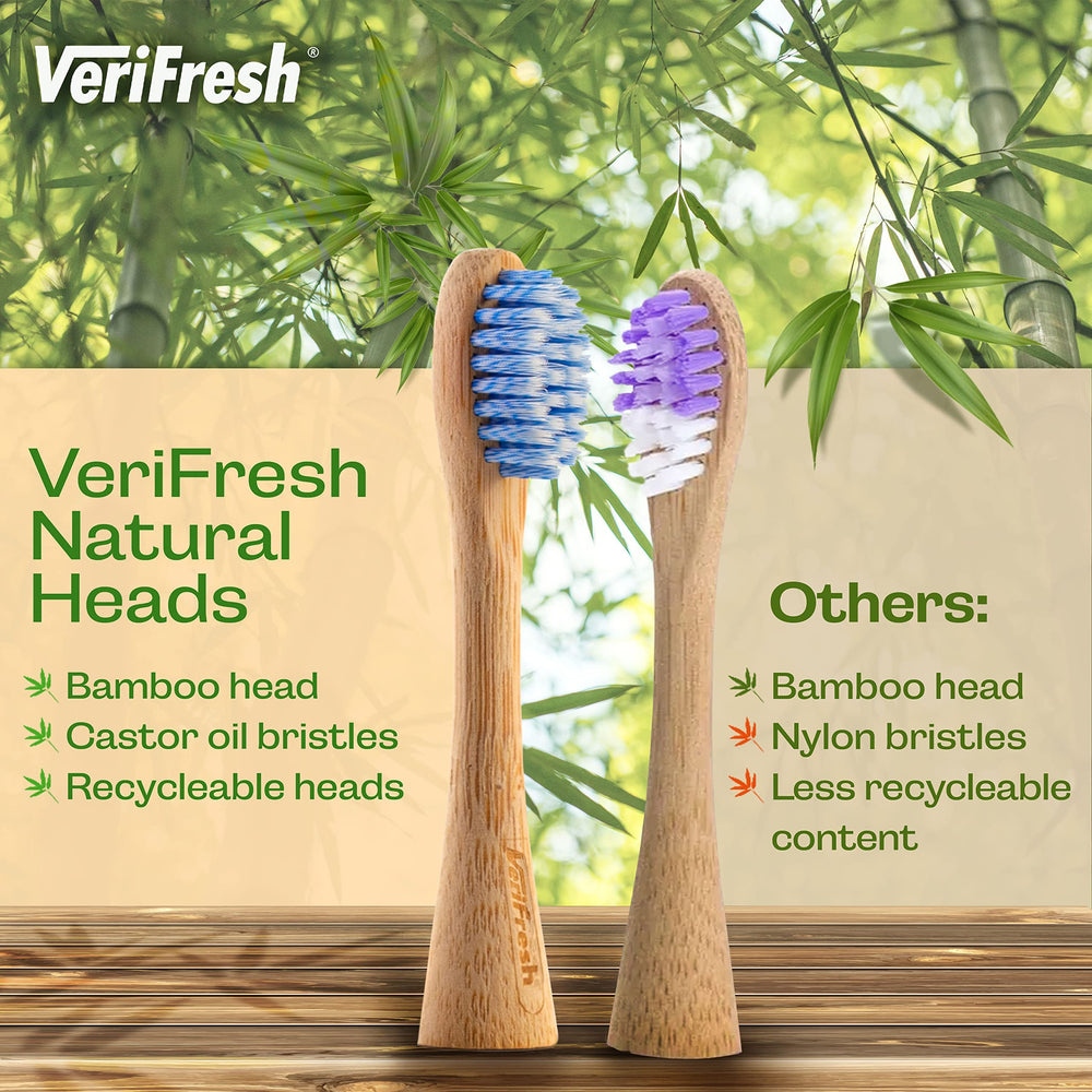 Bamboo heads with castor oil bristles for VeriFresh