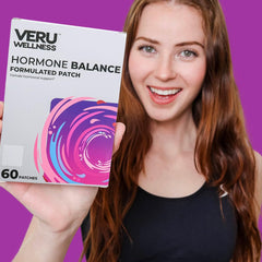 Veru Wellness patch beside coin for compact size comparison