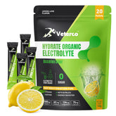 Veterco hydration electrolyte powder lemon stick dissolving in water for quick refreshment