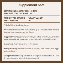 Packaging showing 30 servings per bag