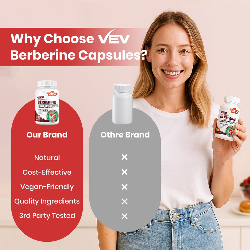 Lifestyle image showing health and wellness with VEV Berberine