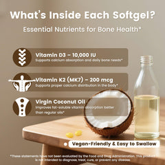 Softgels beside natural coconut oil highlight