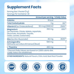 Ashwagandha and L-Theanine ingredients for Calm support