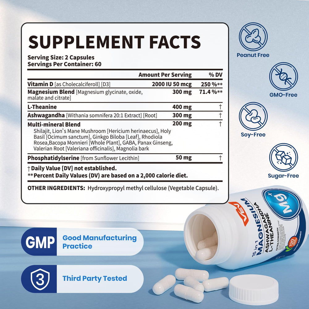 Close-up of DeepCalm capsules in bottle