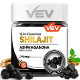 Front view of VEV Shilajit Gummies bottle