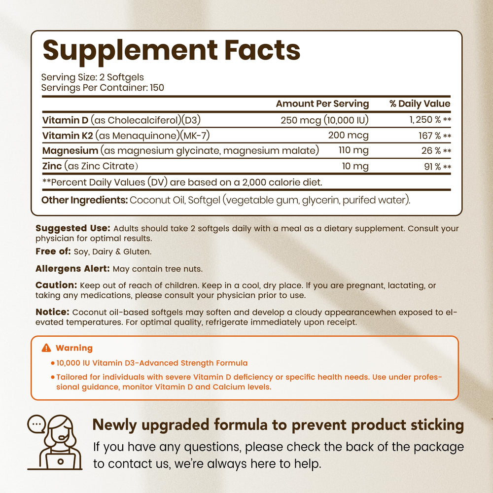Close-up of VEV D3 K2 magnesium softgels
