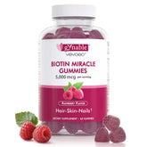 Front view of Vevoec Gynable Biotin Gummies bottle