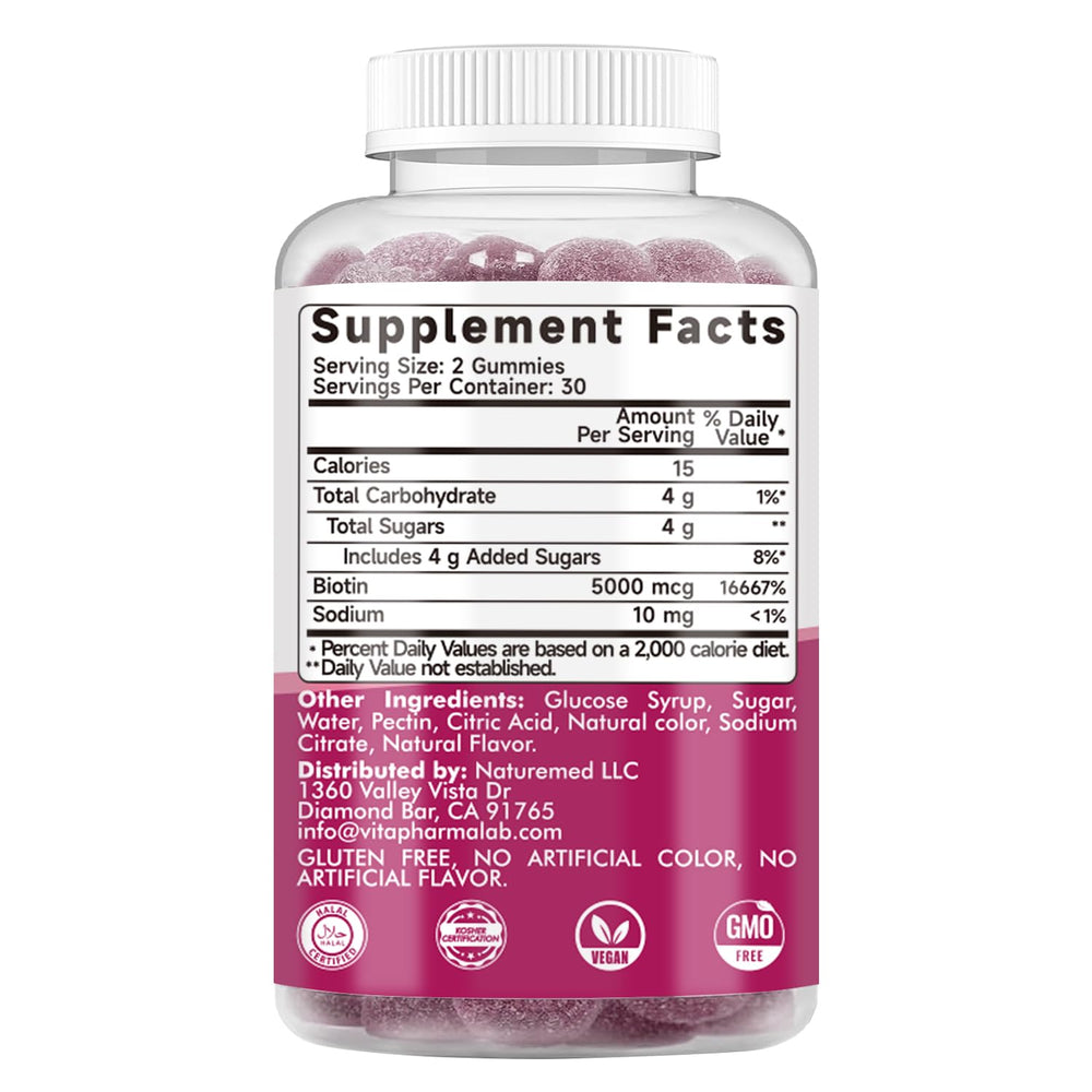 Vegetarian-friendly biotin gummies by Vevoec Gynable