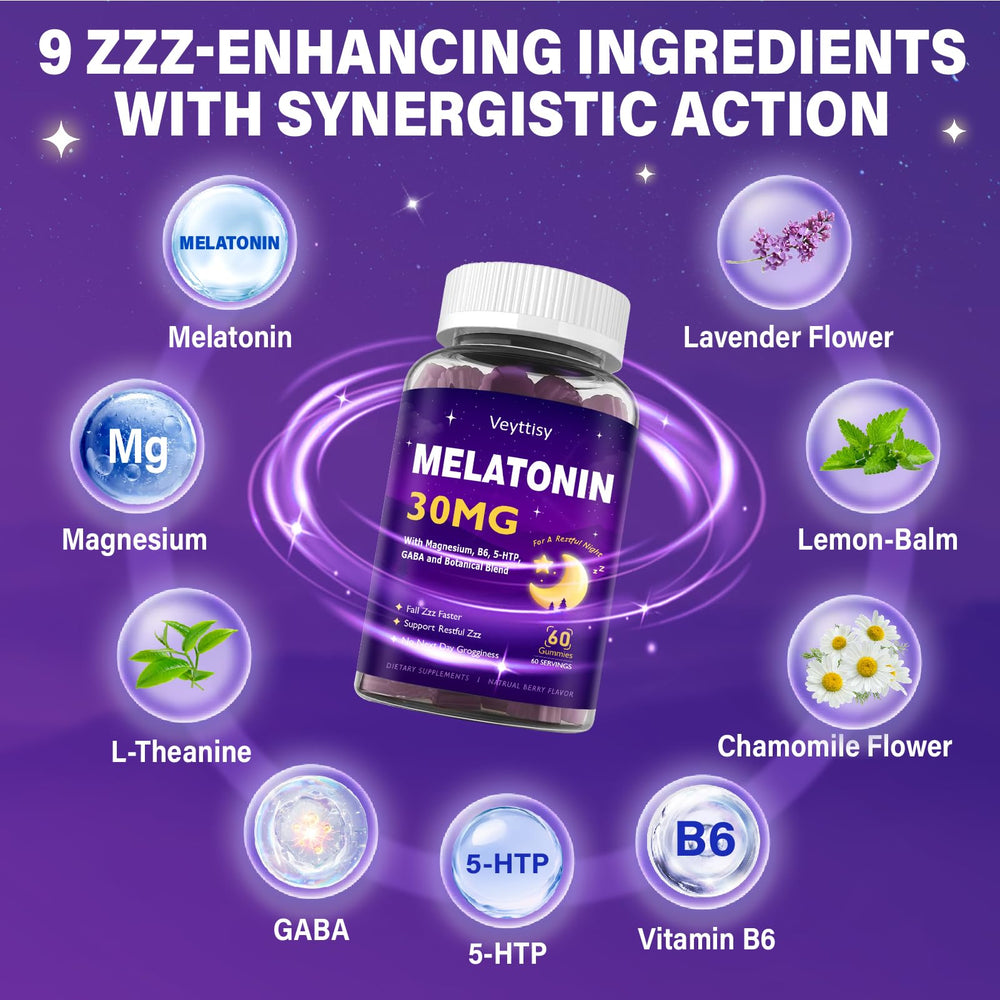Veyttisy Melatonin 30mg Gummies label