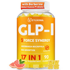 Veyuxiiwa GLP-l Gummies packaging shows sugar-free yuzu option for a healthy routine.