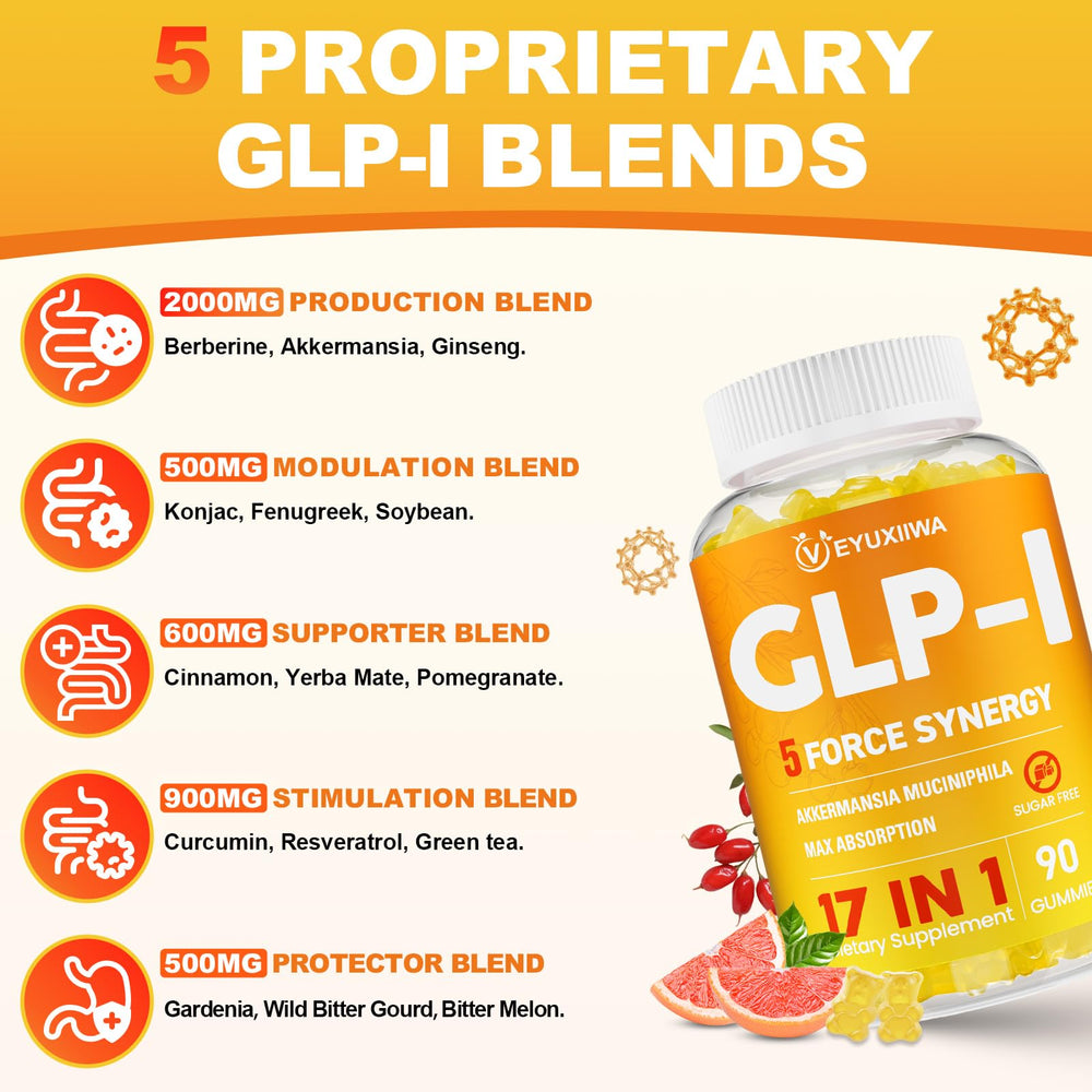 Veyuxiiwa GLP-l Gummies yuzu flavor close-up highlighting refreshing sugar-free chew.