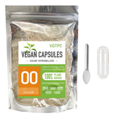 VGTPC Size 00 vegan empty capsules in 100-count package
