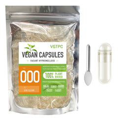 VGTPC size 000 empty vegetarian capsules - 100 count