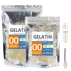 VGTPC Size 00 empty gelatin capsules separated
