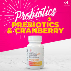 Bottle of vH Essentials Probiotics for Women with Prebiotics