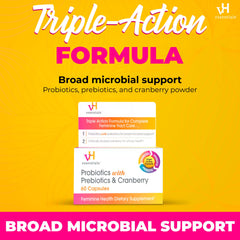 Close-up of 60 capsules of vH Essentials Probiotics for Women