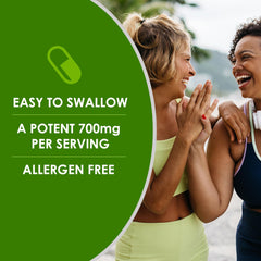 Noni capsules stacked on a light background