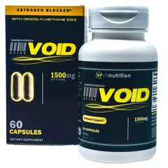 VH Nutrition ESTROVOID bottle front—compact packaging for easy daily use.