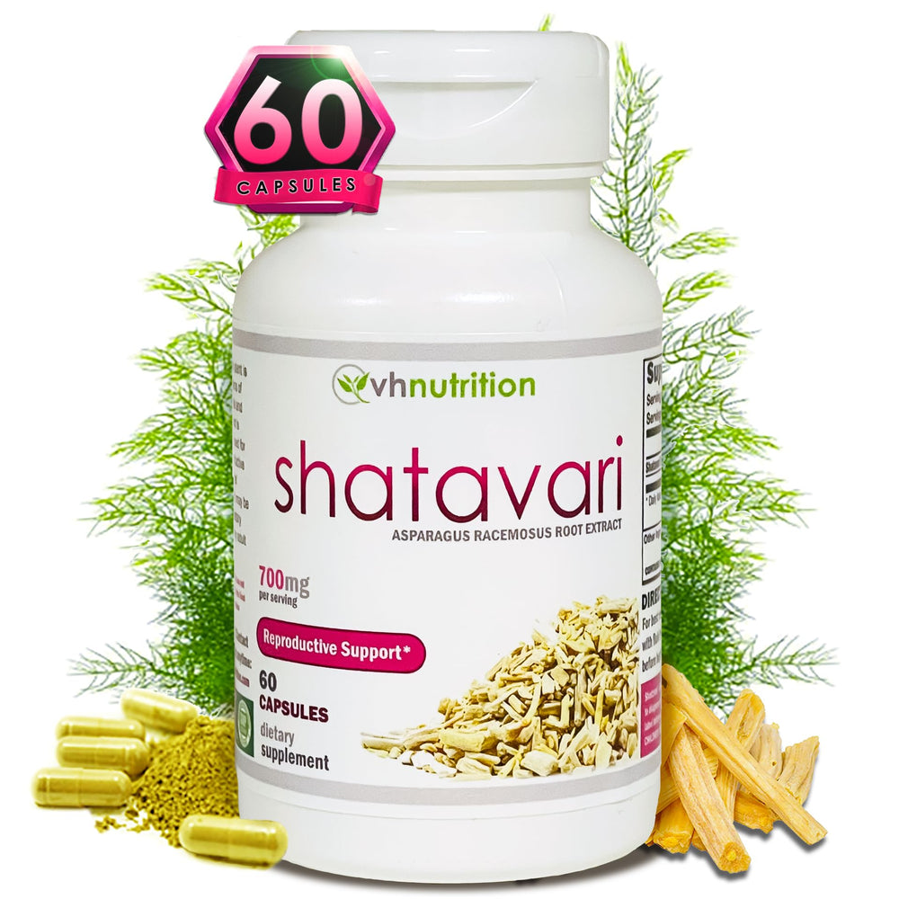 VH Nutrition Shatavari 700mg extract bottle label