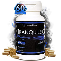 Bottle of VH Nutrition Tranquilex Stress Relief Supplement, 60 capsules