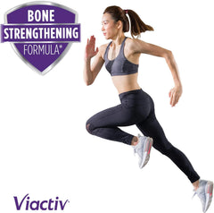 Front label of Viactiv bottle emphasizing calcium and vitamin d benefits