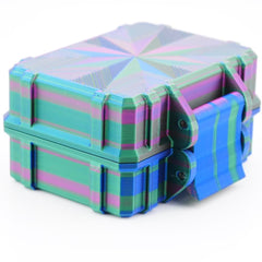 Open lid showing secure closure of the case