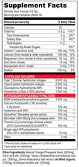 Hydrolyzed collagen peptides ingredients close-up