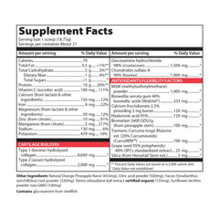 Product label highlighting ingredients and flavor