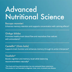 Vibrant Mind ingredients: Bacopa and Ginkgo Biloba
