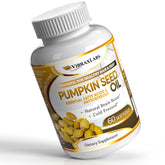 Vibraxlabs Pumpkin Seed Oil bottle with 60 softgels
