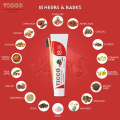 Front view of Vicco Vajradanti packaging